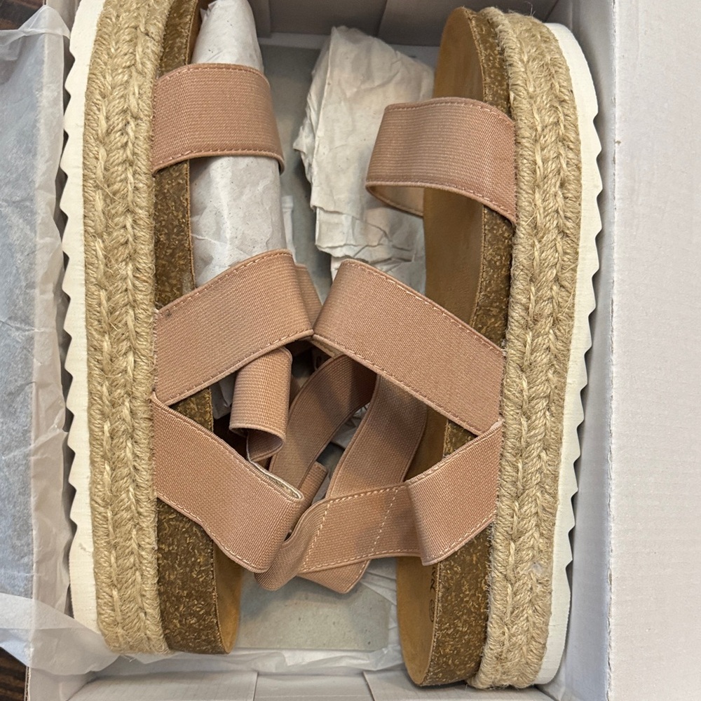 Nature Breeze Blush Espadrille Wedges